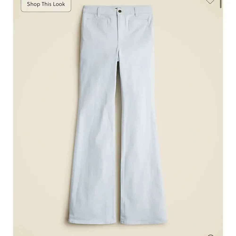 J. Crew Vintage flare pant in washed twill Quiet Sky NWT size 27P